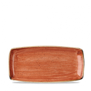 Stonecast Orange X Squared Oblong Plate 11.75" Box 12