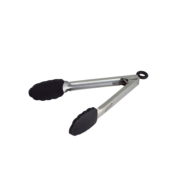St/St Locking Tongs with Silicone Tip 23cm/9"