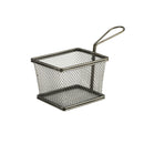 Black Serving Fry Basket Rectangular 12.5 x 10 x 8.5cm pack of 6