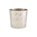 Diamond Pattern Stainless Steel Serving Cup 8.5 x 8.5cm pack of 12