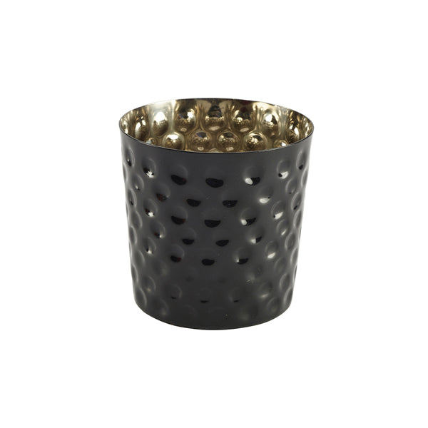 Black Hammered Stainless Steel Serving Cup 8.5 x 8.5cm (Box of 12)