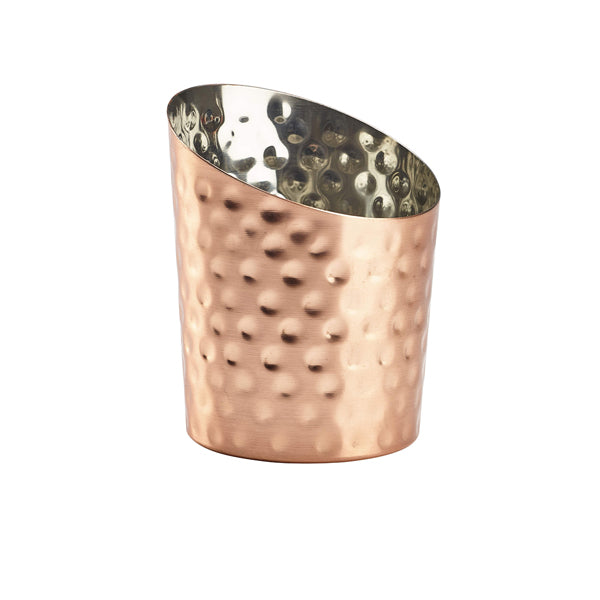 Hammered Copper Plated Angled Cone 9.5 x 11.6cm (Dia x H) (Box of 12)