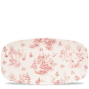 Toile Cranberry Chefs Oblong Plate 13 7/8" X 7 3/8" Box 6