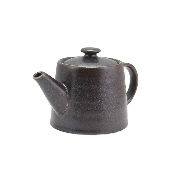 Terra Porcelain Black Teapot 50cl/ 17.6oz pack of 6
