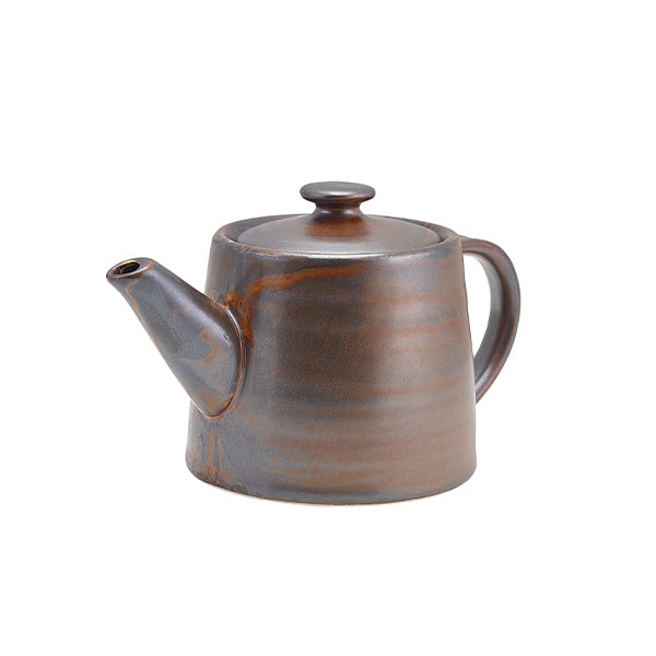 Terra Porcelain Rustic Copper Teapot 50cl/ 17.6oz pack of 6