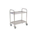 S/St. Trolley 85.5L X 53.5W X 93.3H-2 Shelves pack of 1