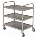 S/St. Trolley 85.5L X 53.5W X 93.3H 3 Shelves pack of 1