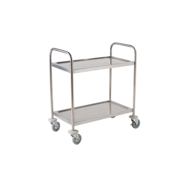 Fully Welded S/St. Trolley - 2 Shelves