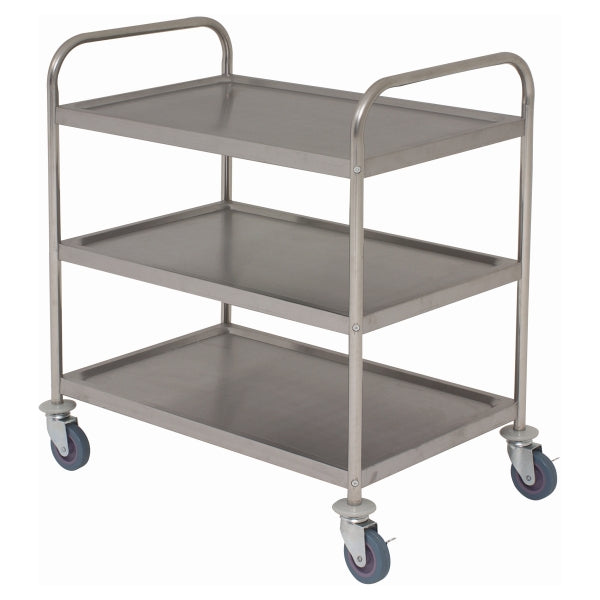 Fully Welded S/St. Trolley - 3 Shelves pack of 1