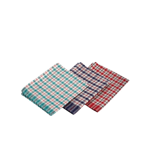 Mini Check T-Towel 43X68cm 10Pcs Mix Colours