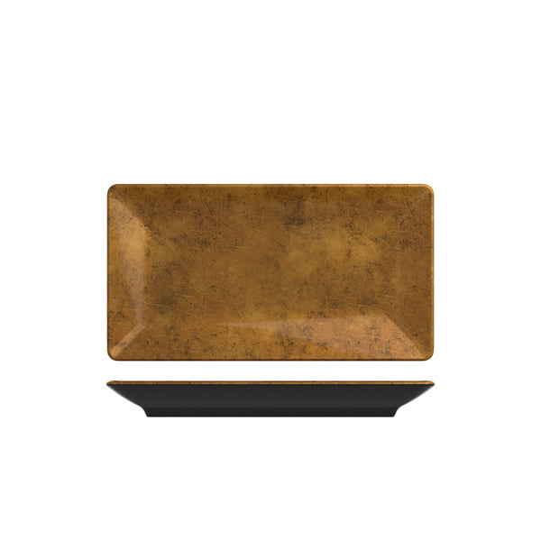 Copper/ Black Utah Melamine Platter 32.5 x 17.5cm pack of 6
