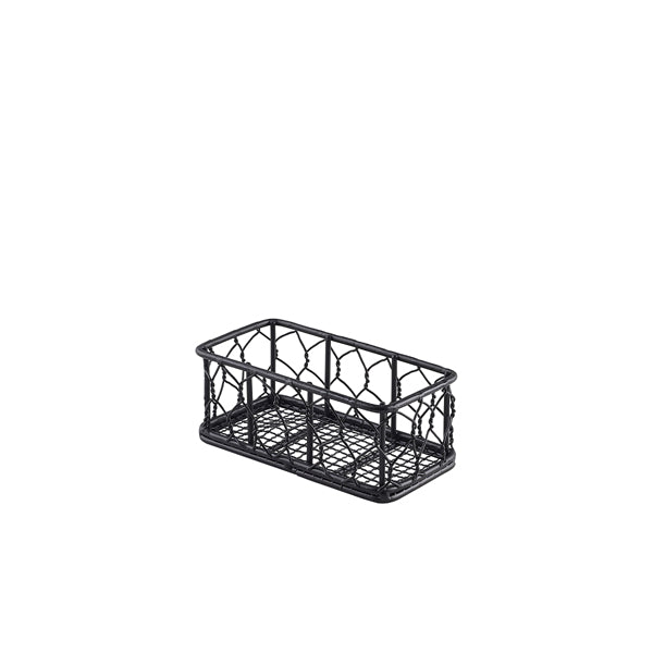 Stephens Rectangular Black Wire Basket 14 x 7 x 5.5cm (Box of 6)