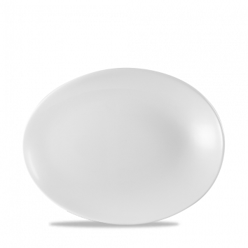 White Oval Orb Plate 9 3/4X7 1/2" Box 12