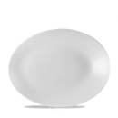 White Oval Orb Plate 11 1/2X9" Box 12