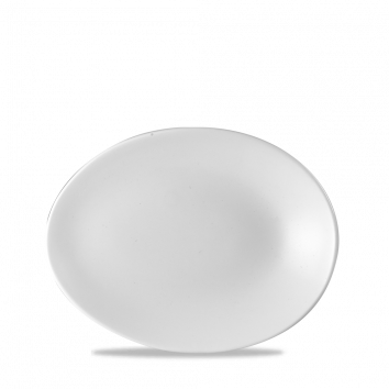 White Oval Orb Plate 8X6" Box 12
