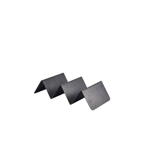 GenWare Black Vintage Steel Fast Food Stand 2 Slot pack of 12
